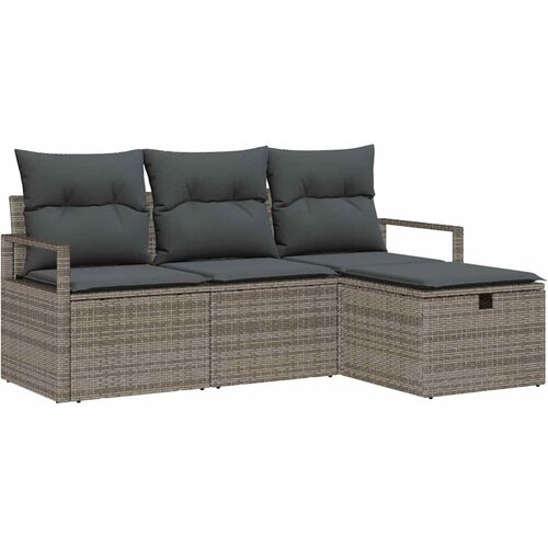  Sjedeća garnitura za vrt 4 kom. poliratan 175 x 117 x 85 cm Slike