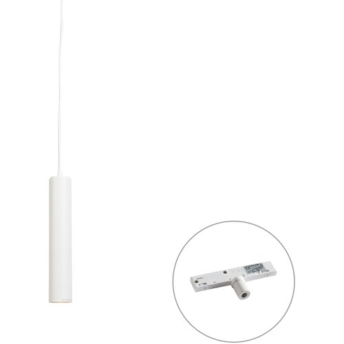 QAZQA Professional Design hanglamp wit incl. rail adapter 1-fase - Slimline Tuba small Cene