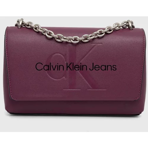 Calvin Klein Jeans Torbica vijolična barva