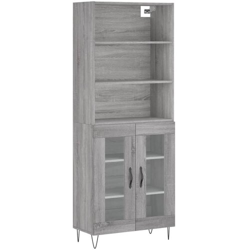 Maison Chic Visoka Komoda - Predalnik siva sonoma 69,5x34x180 cm inženirski les, (21719590) Slike
