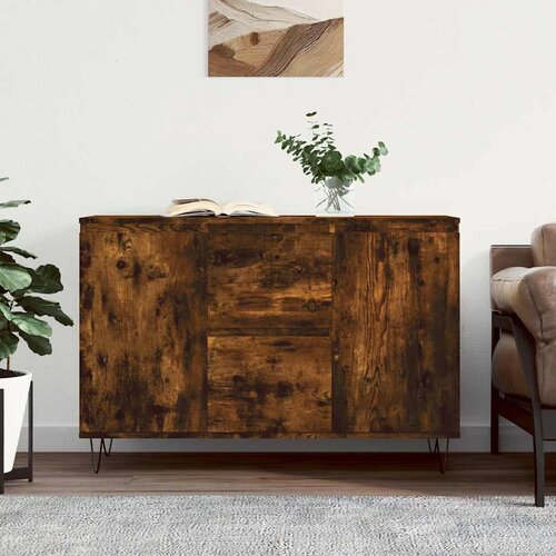  Komoda boja dimljenog hrasta 101,5x35x70 cm konstruirano drvo Cijene