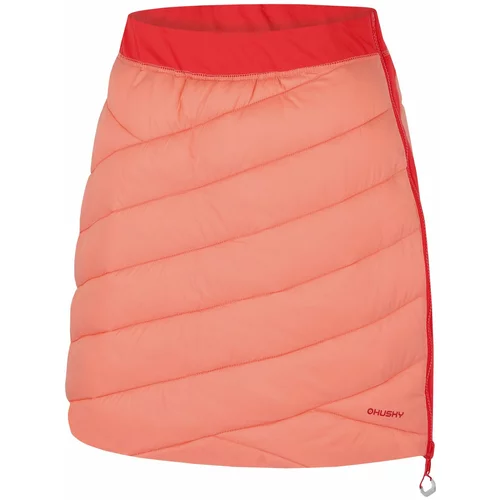 Husky Women's reversible winter skirt Freez L light orange/red