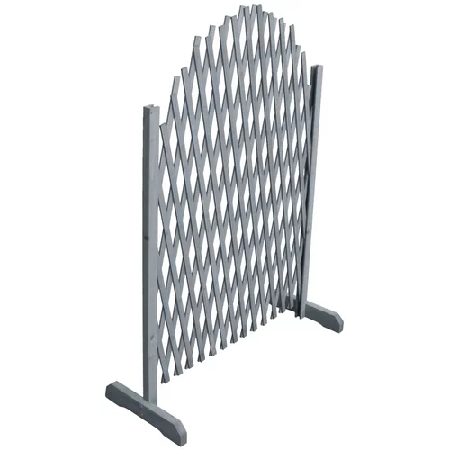 vidaXL rešetkasta ograda od masivne jelovine 1,8 x 1 m siva