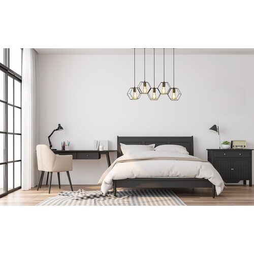 Toolight lampa viseća APP1133-5CP black gold Slike