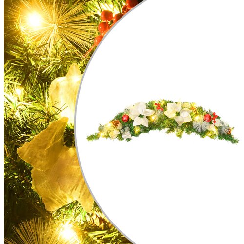  Božićni luk s LED svjetlima zeleni 90 cm PVC Cene