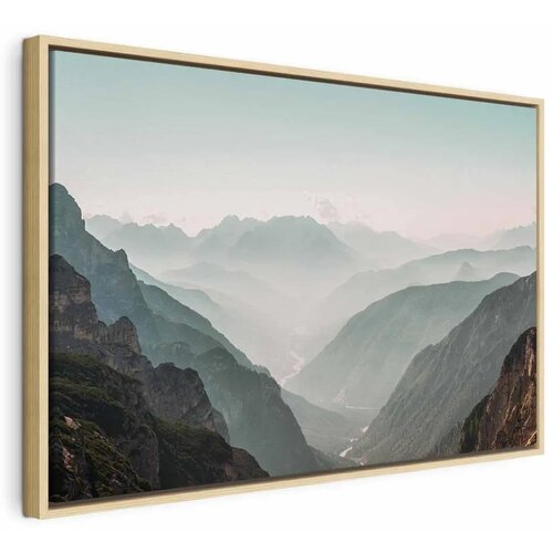  Slika - Mountain Horizon (1 Part) Wide 120x80 U prirodnom drvenom okviru Cene