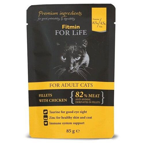 Fitmin For Life Cat Adult Kesica Piletina, hrana za mačke 85g Cene