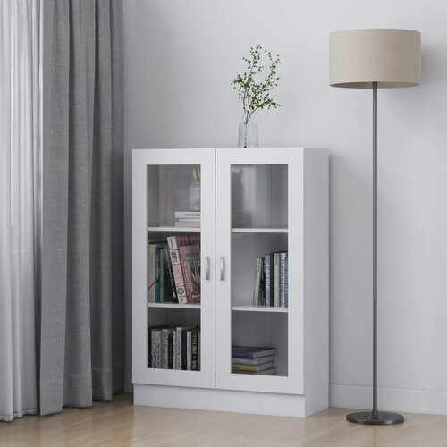 VidaXL Vitrina bijela 82,5 x 30,5 x 115 cm od iverice Slike