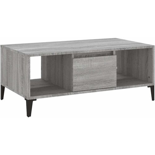  Stolić za kavu boja sivog hrasta 90x50x36,5cm konstruirano drvo Siva Slike