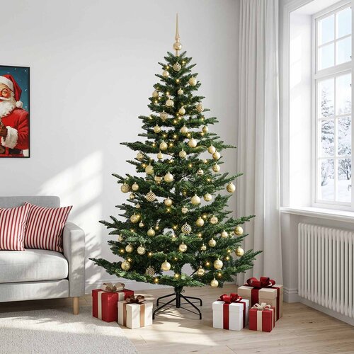  Umjetno božićno drvce s kuglicom 240 cm 300 LED lampica Slike