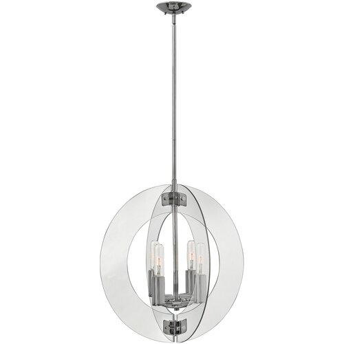 Elstead Lighting Elstead Hinkley Solstice Sferična viseča svetilka 4x E27 polirani krom, (22098640) Cene
