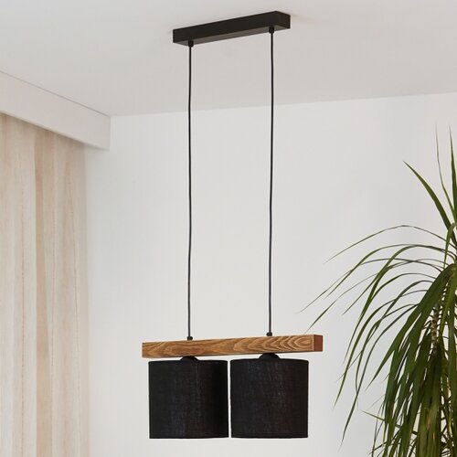  Brilagi - Visilica na sajli FOREST 2xE27/15W/230V borovina/crna Slike