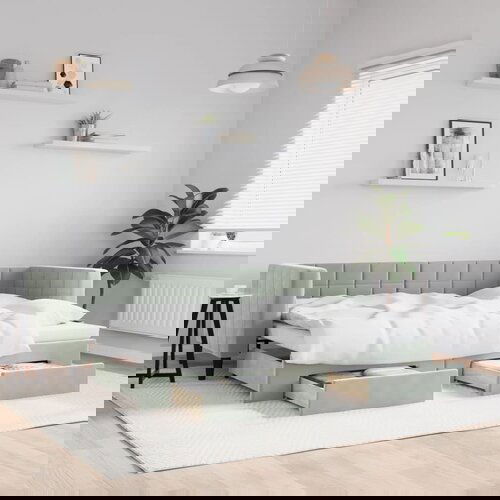 VidaXL Dnevni krevet na razvlačenje svjetlosivi 80 x 200 cm bar&amp;scaron;unasti Slike