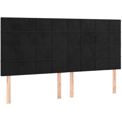  Uzglavlje crno 200x5x118/128 cm bar&amp;scaron;unasto Slike