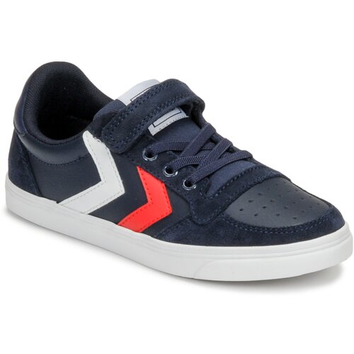 Hummel Nizke superge SLIMMER STADIL LEATHER LOW JR Modra Slike