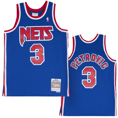 Mitchell And Ness muški Dražen Petrović 3 New Jersey Nets 1992-93 Mitchell & Ness Road Swingman dres