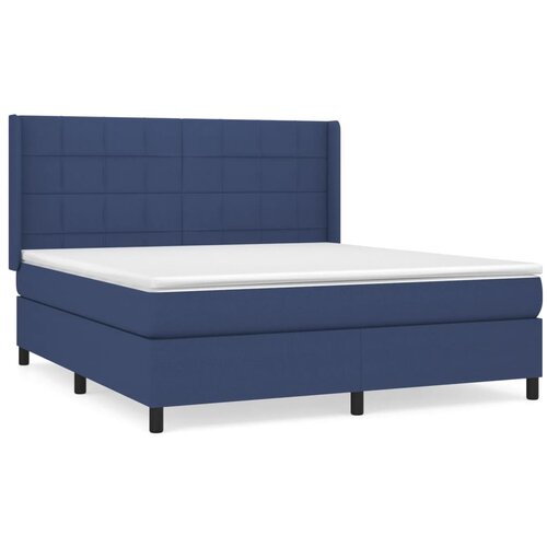 Maison Chic Box spring postelja - Vzmetna postelja z vzmetnico modra 160x200 cm blago SL2078, (21889063) Cene