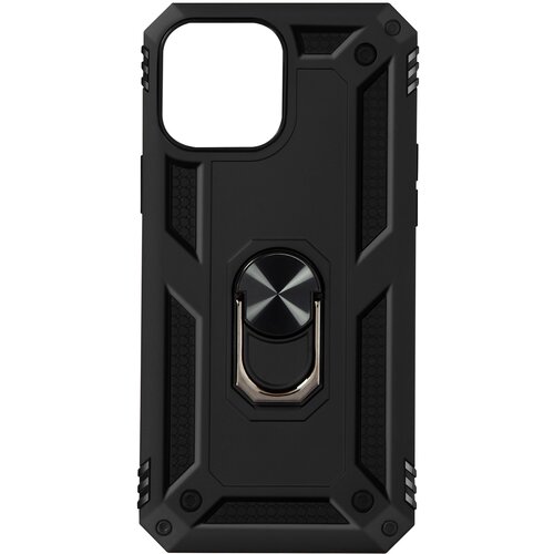 AVIZAR Trden ovitek iz dveh materialov za iPhone 13 Mini s podpornim obrocem - crn, (20717924) Cene