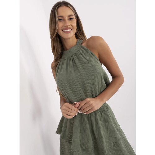 Italy Moda Dress-MI-SK-92166.71P-khaki Cene