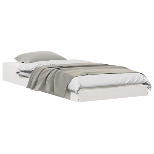VidaXL Krevetna konstrukcija Bijela 80 x 220 cm Masivna borovina Slike
