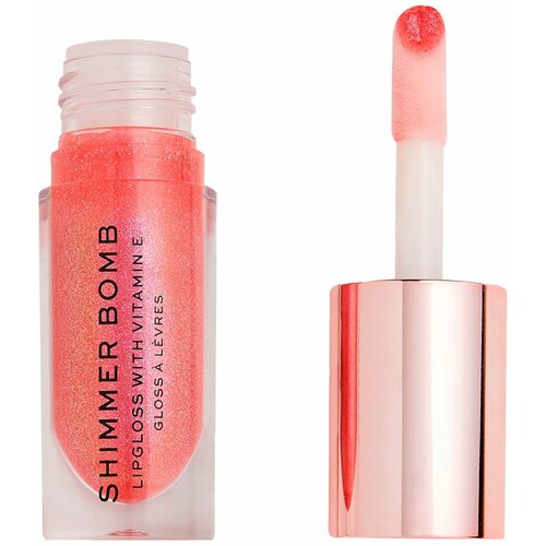Makeup Revolution Shimmer Bomb Sjaj za usne sa šimerom, Daydream Pink, 4.5 ml Slike