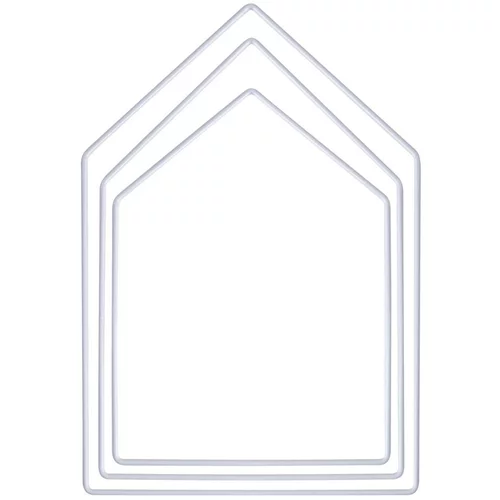 RAYHER Kovinski obroči, hiška, beli set 3, (20634030)