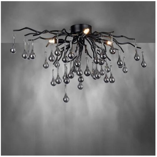PAUL NEUHAUS 8090-18 - plafonski luster ICICLE 4xG9/40W/230V 30x60 cm crna Slike