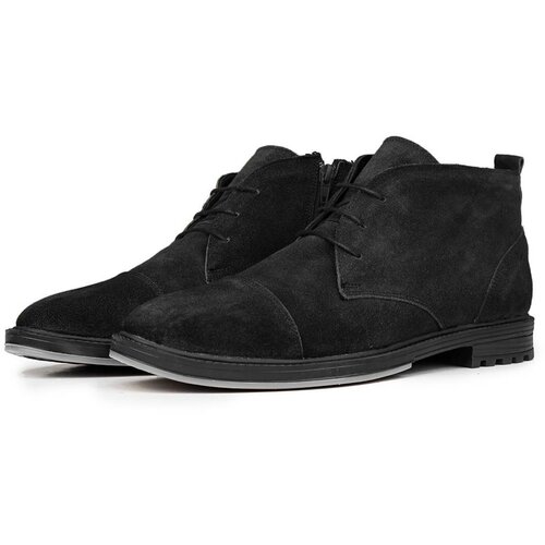 Ducavelli Masquerade Genuine Leather Anti-Slip Sole Daily Boots Black. Cene