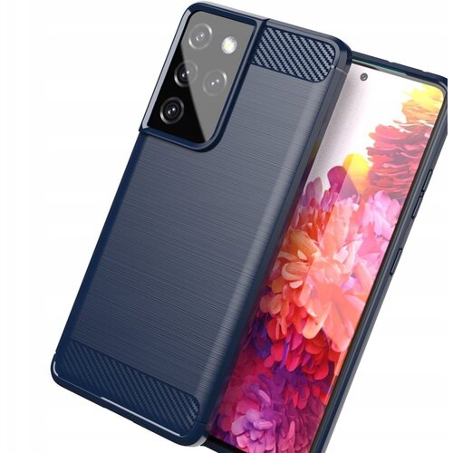 HURTEL CARBON CASE ETUI CASE OBUDOWA FUTERAŁ DO SAMSUNG GALAXY S21 ULTRA NIEBIESKI, (21974249) Cene