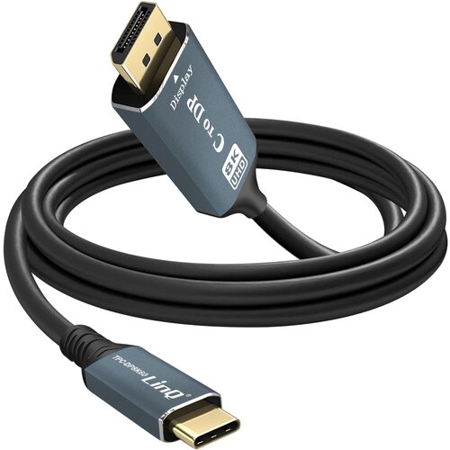 LINQ USB-C v Display Port 8K Ultra HD video kabel, dolžina 1,8 m, - crn, (21262156) Slike