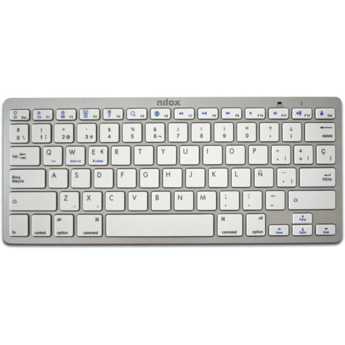 Nilox Srebrna tipkovnica Bluetooth, (20605496) Slike