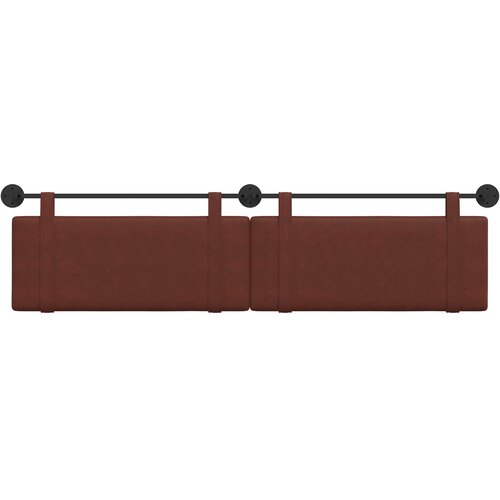  Viseće uzglavlje kreveta Sjajno smeđa Antikni PU 210 x 55 x 5 cm Slike