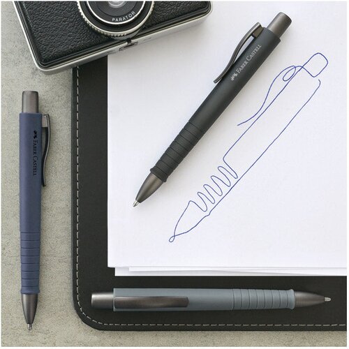  Kemični svinčnik gumiran poly ball urban xb faber castell 241189 moder Slike