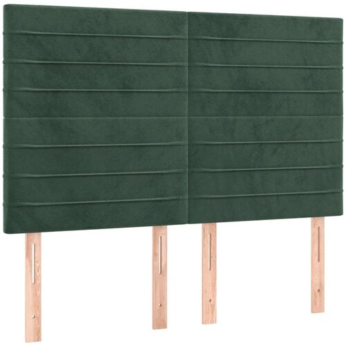  Uzglavlja 4 kom tamnozeleni 72 x 5 x 78/88 cm bar&amp;scaron;unasti Slike