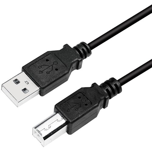 Logilink USB 2.0 cable, USB-A M to USB-B M, black, 3 m, CU0008B Cene