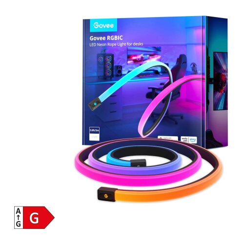 GOVEE RGBIC LED NEON svetlobni trak za dekoracijo mize 3M Slike