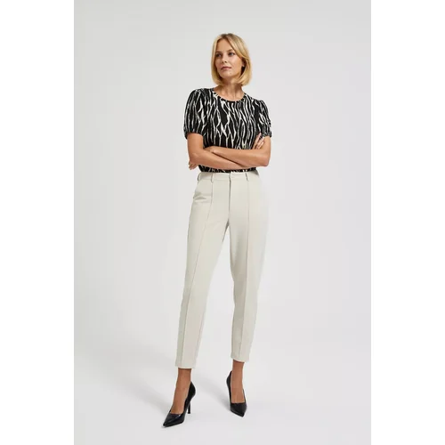 Moodo Elegant women's trousers in beige color