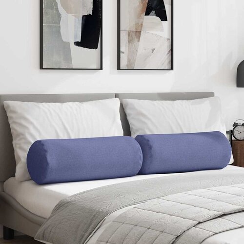  Valjkasti jastučići 2 pcs Traper plava &Oslash; 25 x 70 cm tkanina Cijene