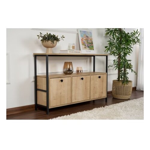 Hanah home Pomoćni stol u dekoru hrasta u svijetloj prirodnoj boji 29,5x120 cm Solace – Cene