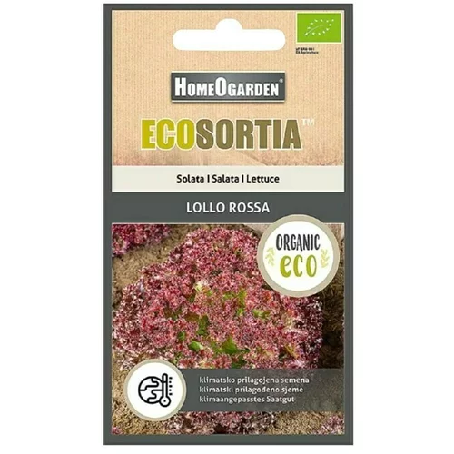 HOMEOGARDEN Sjeme salate Ecosortia Lollo Rossa (Lactuca sativa, Berba: Svibanj - Rujan)
