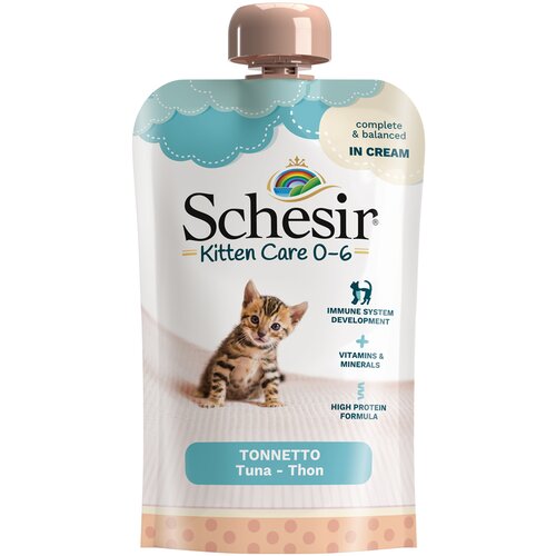  Ekonomično pakiranje Schesir Kitten in Cream 20 x 150 g -Tuna Cijene
