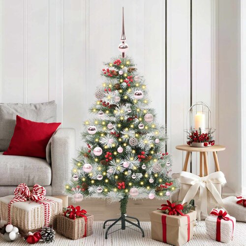  Umjetno božićno drvce S LED lampica Zelena i bijela 150 cm Cene
