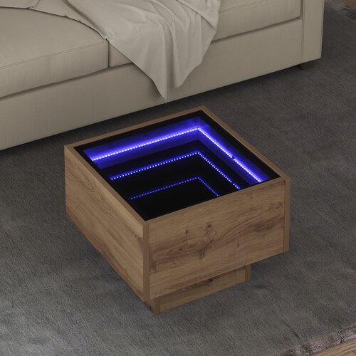 VidaXL Stranska miza artisan hrast 40 x 40 x 30 cm Konstruiran les Slike