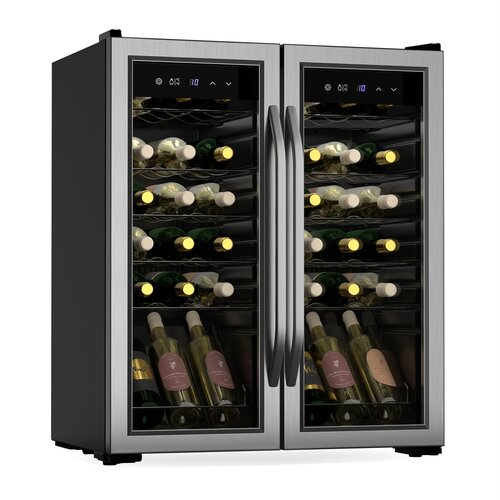 Klarstein vinamour hladilnik za vino | 2 hladilni coni | 7 polic | upravljanje na dotik | uv za&amp;scaron;čita Slike