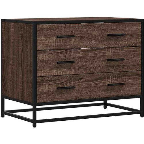 VidaXL Omarica s predali črna 70x41x56 cm konstruiran les Slike