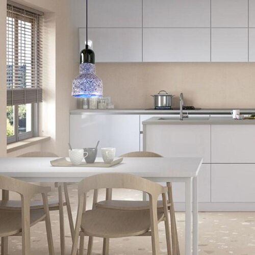 Luster na kablu TERRAZZO 1xE27/60W/230V prečnik 12 cm siva Slike