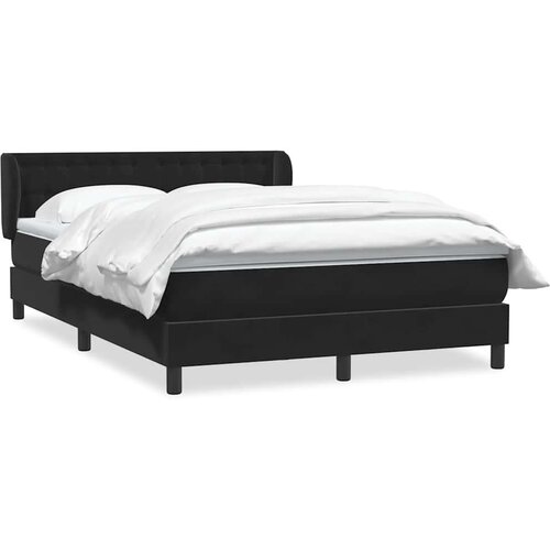 VidaXL Box spring krevet s madracem crni 160x210 cm bar&amp;scaron;unasti Slike