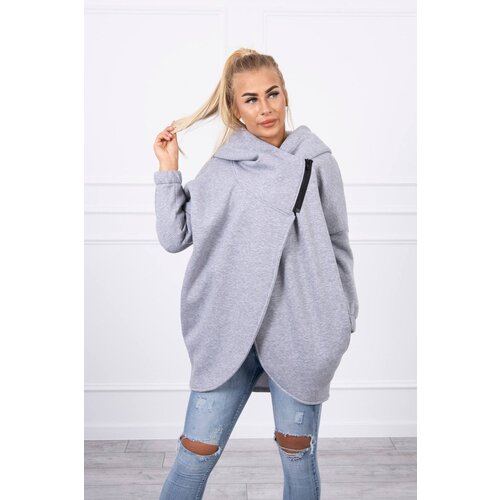 Kesi Short zip sweatshirt in grey Slike