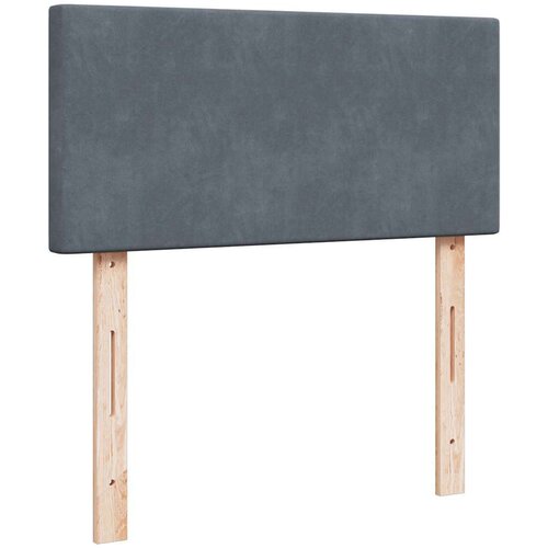 VidaXL Okvir kreveta s madraca tamnosivi 100x200cm bar&amp;scaron;unasti Slike