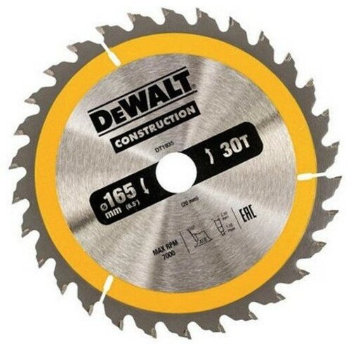 Dewalt list krožne žage za les DT1935 30 ZOB 165x20mm Cene